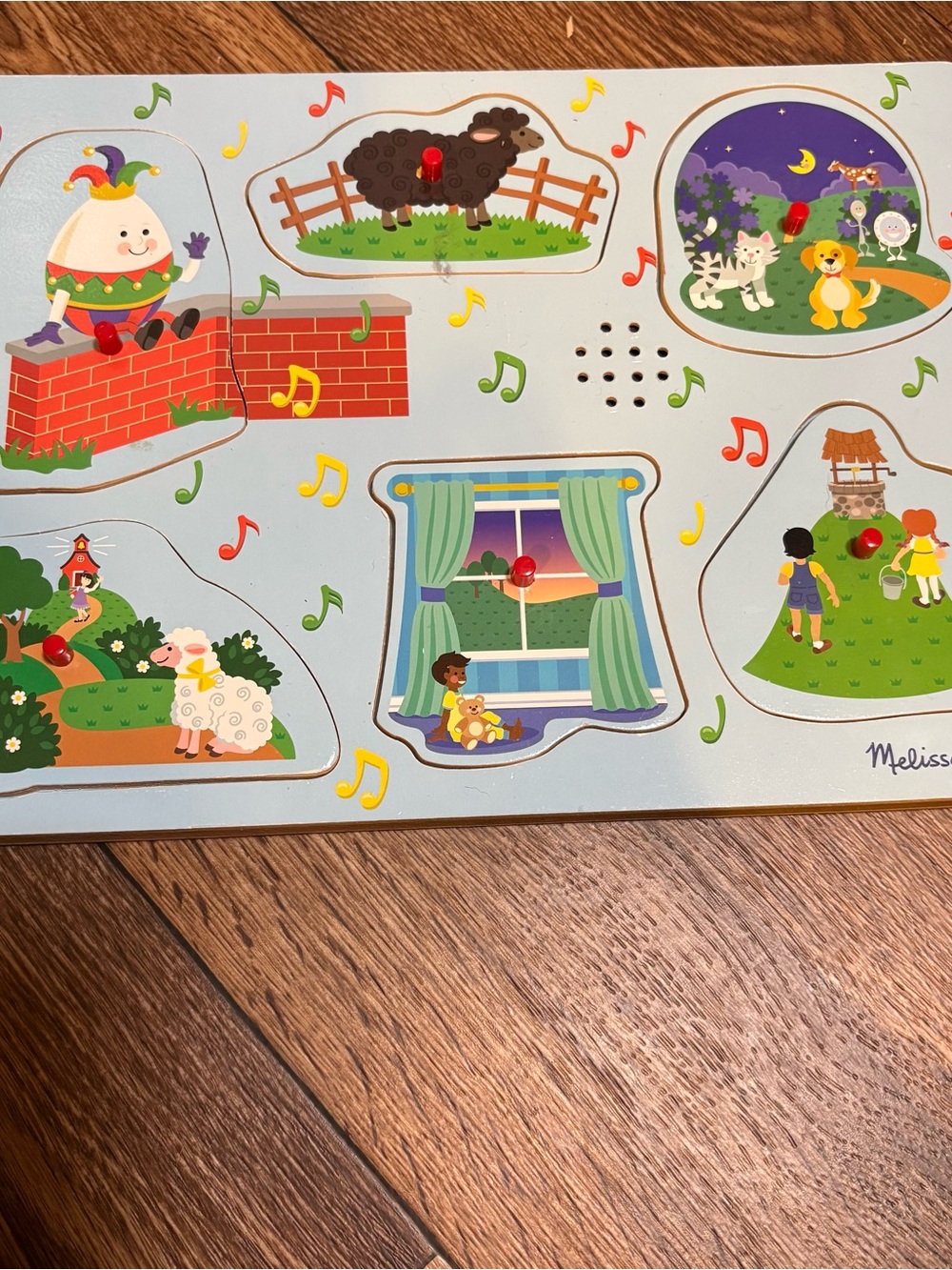 Melissa & Doug Sing Along Nursery Rhymes Sound Puzzle Complete Tested Older
